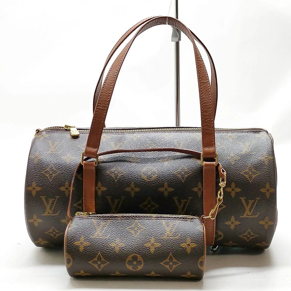 Authentic Louis Vuitton Papillon 30 Brown Monogram Hand Bag mn615-021826